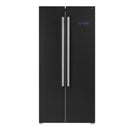 FORNO Espresso Salerno 33" 15.6 cu. ft. Refrigerator in Black with Silver Handles, FFRBI1805-33BLK