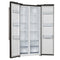 FORNO Espresso Salerno 33" 15.6 cu. ft. Refrigerator in Black with Silver Handles, FFRBI1805-33BLK