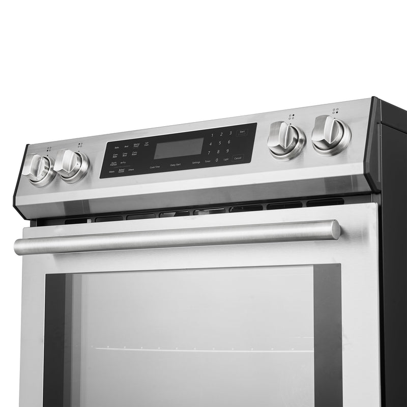 FORNO Espresso Donatello 30" 5 cu. ft. Induction Range with Air Fry and Self-Clean in Stainless Steel and Silver Handles, FFSIN0905-30