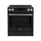 FORNO Espresso Donatello 30" 5 cu. ft. Induction Range with Air Fry and Self-Clean in Black and Silver Handles, FFSIN0905-30BLK