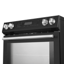 FORNO Espresso Donatello 30" 5 cu. ft. Induction Range with Air Fry and Self-Clean in Black and Antique Brass Handles, FFSIN0905-30BLK