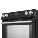 FORNO Espresso Donatello 30" 5 cu. ft. Induction Range with Air Fry and Self-Clean in Black and Silver Handles, FFSIN0905-30BLK