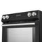 FORNO Espresso Donatello 30" 5 cu. ft. Induction Range with Air Fry and Self-Clean in Black and Silver Handles, FFSIN0905-30BLK