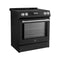 FORNO Espresso Donatello 30" 5 cu. ft. Induction Range with Air Fry and Self-Clean in Black and Silver Handles, FFSIN0905-30BLK