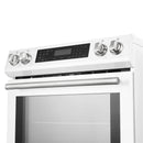 FORNO Espresso Donatello 30" 5 cu. ft. Induction Range with Air Fry and Self-Clean in White and Silver Handles, FFSIN0905-30WHT