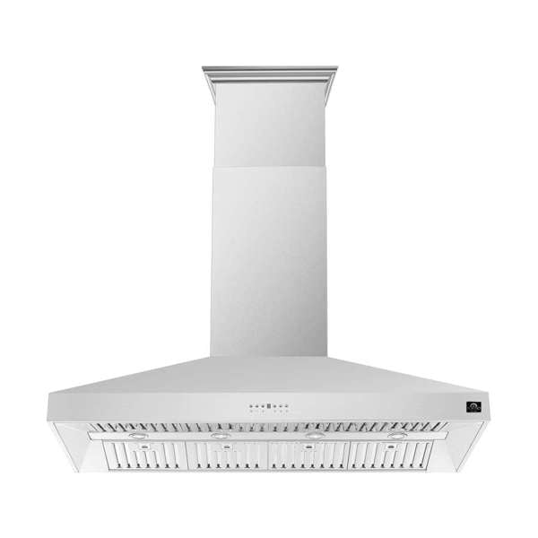 FORNO Coppito 60" 1,200 CFM Island Range Hood in Stainless Steel, FRHIS5129-60