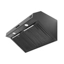 FORNO Espresso Bari 30" 400 CFM Under Cabinet Range Hood in Black with Silver Handles, FRHUC5255-30BLK