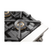 FORNO Capriasca 48″ 6.58 cu. ft. Gas Range with 8 Italian Burners in Black, FFSGS6260-48BLK