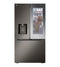 LG - 25.5 Cu. Ft. French Door-in-Door Counter-Depth Smart Refrigerator with Mirror InstaView - Black Stainless Steel LRYKC2606D