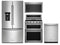 KitchenAidKARERADWMW106
4 Piece Kitchen Appliances Package with French Door Refrigerator, Gas Range, Dishwasher and Over the Range Microwave in Stainless Steel