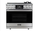 Dacor Contemporary  DOP36C86DLS
36 Inch Freestanding Dual Fuel Smart Steam Range with 6 Sealed Burners, 4.8 cu. ft. Oven Capacity, and Four-Part Pure Convection: Silver Stainless Steel