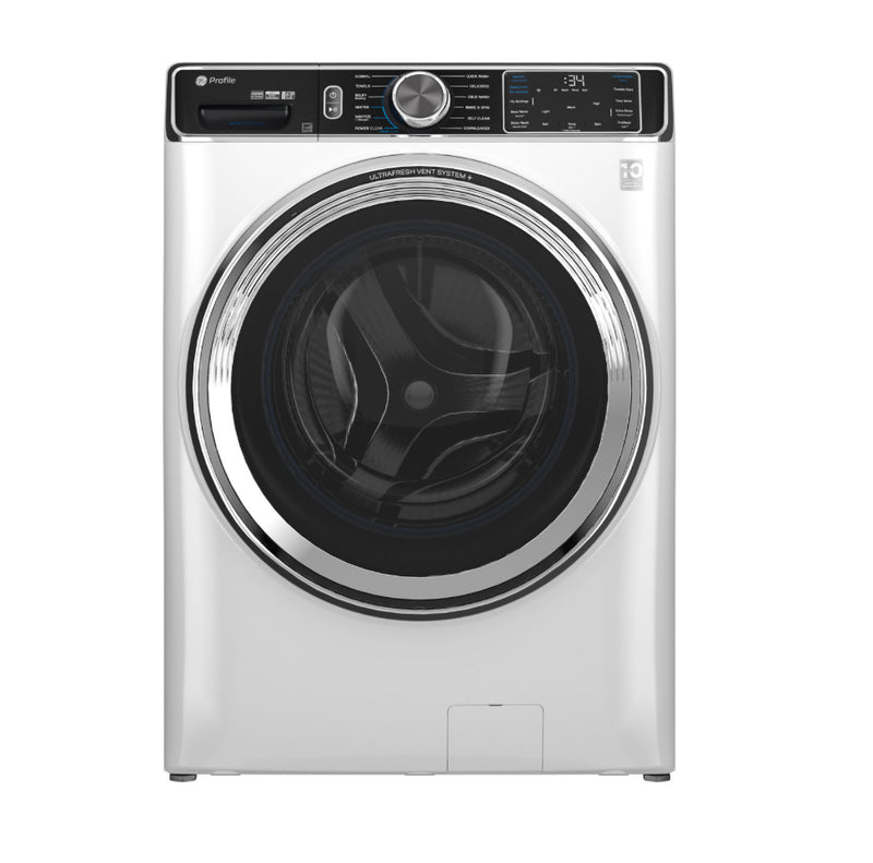 GE Profile™ 5.3 cu. ft. Capacity Smart Front Load ENERGY STAR® Washer with UltraFresh™ Vent System+ with OdorBlock™ with 7.8 cu. ft. Capacity Smart Front Load Electric Dryer with Steam and Sanitize Cycle

Model