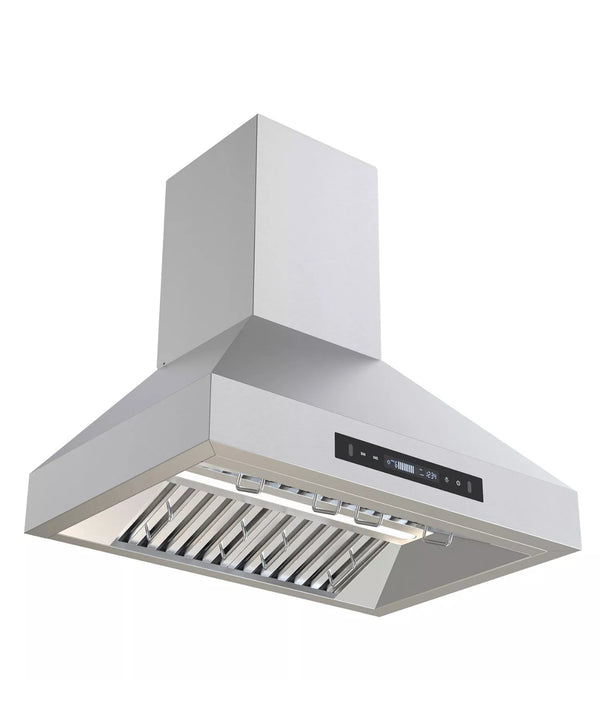 30inch Stainless Steel Wall-Mounted Kitchen Range Hood Stove Vent Touch