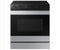 Samsung BESPOKE  NSE6DG8700SR
30 Inch Slide-In Electric Smart Range with 5 Elements, 6.3 cu. ft. Convection+ Oven, Express Boil™, Warming Zone, Storage Drawer, Air Fry, Self & Steam Clean, and ADA Compliant: Stainless Steel