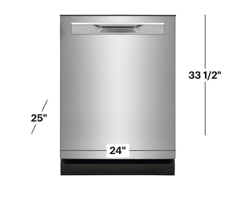 Frigidaire - Gallery 24" Built-In Dishwasher, 52dba - Stainless Steel Model:GDPP4515AF