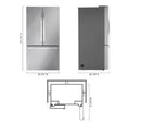 LG - 31.7 Cu. Ft. French Door Smart Refrigerator with Internal Water Dispenser - Stainless Steel
Model:LRFLS3206S