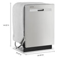 Whirlpool - 24" Top Control Built-In Dishwasher with Boost Cycle and 55 dBa - Stainless Steel