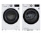 LG - 2.4 Cu. Ft. High-Efficiency Stackable Smart Front Load Washer with Steam and Built-In Intelligence and 4.2 Cu. Ft. Stackable Smart Electric Dryer with Dual Inverter HeatPump - White WM1455HWA , DLHC1455W