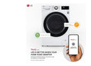 LG - 2.4 Cu. Ft. High-Efficiency Stackable Smart Front Load Washer with Steam and Built-In Intelligence and 4.2 Cu. Ft. Stackable Smart Electric Dryer with Dual Inverter HeatPump - White WM1455HWA , DLHC1455W