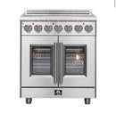 FORNO Massimo 30" 4.32 cu. ft. Freestanding French Door Electric Range with 5 Elements, FFSEL6955-30