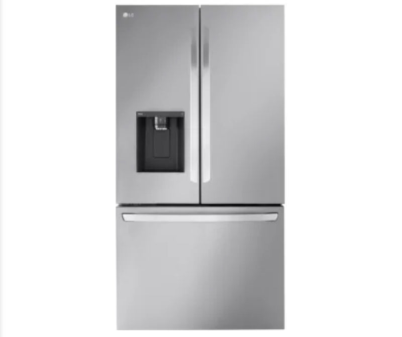 LG  LRFXC2606S
36 Inch Counter-Depth MAX™ Smart French Door Refrigerator with 26 cu.ft. Capacity, WiFi Enabled, ThinQ Technology, Dual Ice Maker, Slim SpacePlus® Ice System, Door Cooling+, Flat Door Design, Smart Inverter, Sabbath Mode, and ENERGY STAR® Q