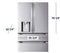 LG - Counter-Depth MAX 24.5 Cu. Ft. 4-Door French Door Smart Refrigerator with Full-Convert Drawer - Stainless Steel
Model:LF25G8330S