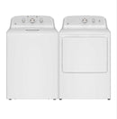 GE 4.3 cu. ft. Top Loading Washer with True Dual-Action Agitator and 7.2 cu. ft. Electric Dryer with Reversible Door (GTW385ASWWS, GTD38EASWWS)