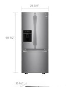 LG LCFS22EXS 30” French Door Refrigerator with Water dispenser, 21.8 cu.ft.
