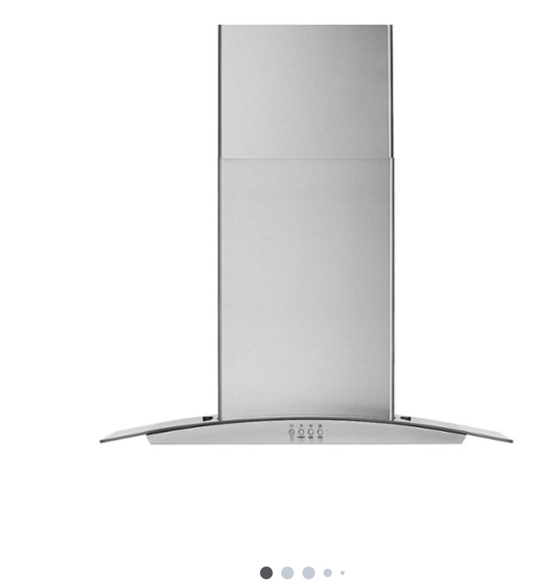 Whirlpool - 30" Curved Glass Wall Mount Range Hood - Stainless Steel
Model:WVW51UC0LS