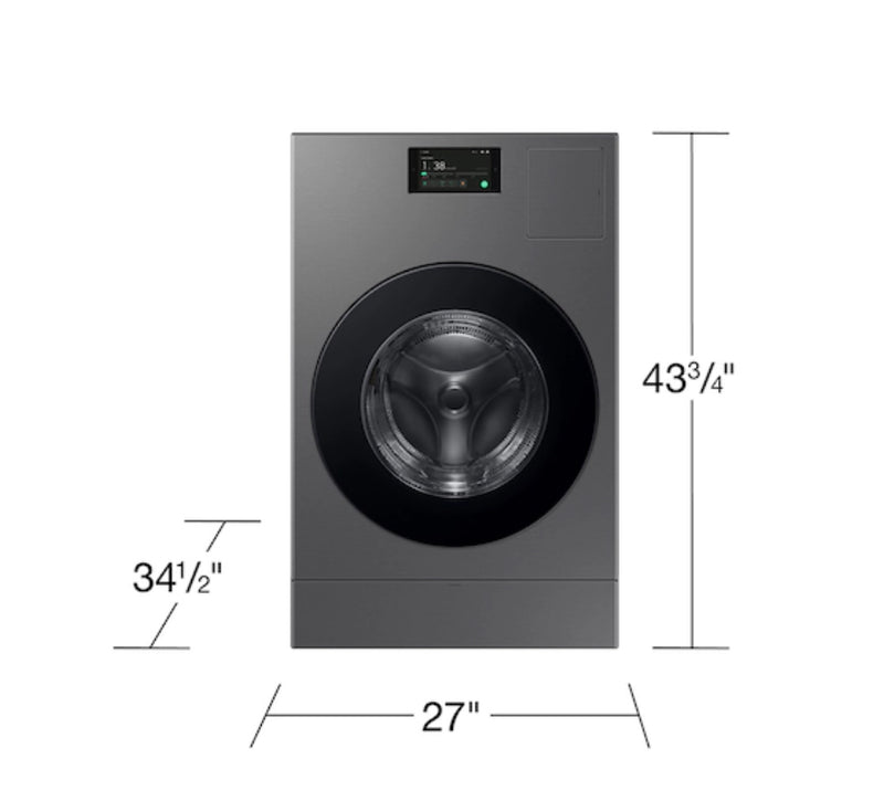 Samsung Bespoke AI Laundry Combo™ All-in-One 5.3 cu. ft. Ultra Capacity Washer and Ventless Heat Pump Dryer in Dark Steel