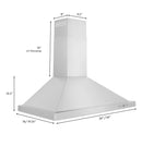 ZLINE Convertible Vent Wall Mount Range Hood in Stainless Steel (KB)