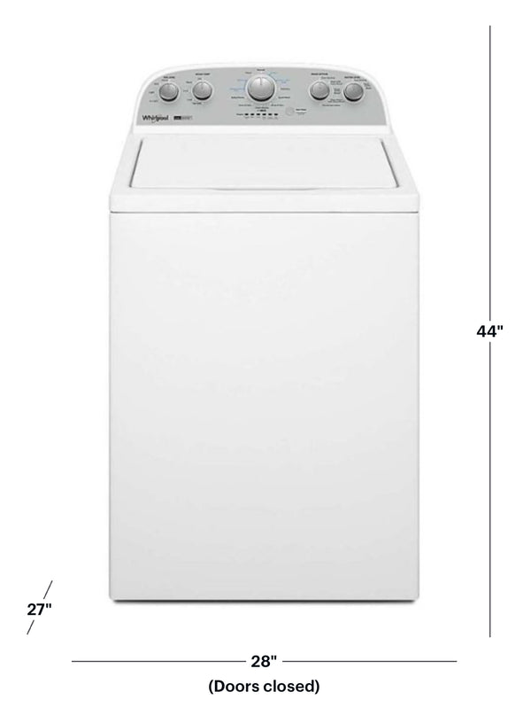 Whirlpool - 3.8 Cu. Ft. High Efficiency Top Load Washer with 2 in 1 Removable Agitator - White
Model:WTW4957PW