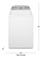 Whirlpool - 3.8 Cu. Ft. High Efficiency Top Load Washer with 2 in 1 Removable Agitator - White
Model:WTW4957PW