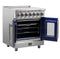 FORNO Massimo 30" 4.32 cu. ft. Freestanding French Door Electric Range with 5 Elements, FFSEL6955-30