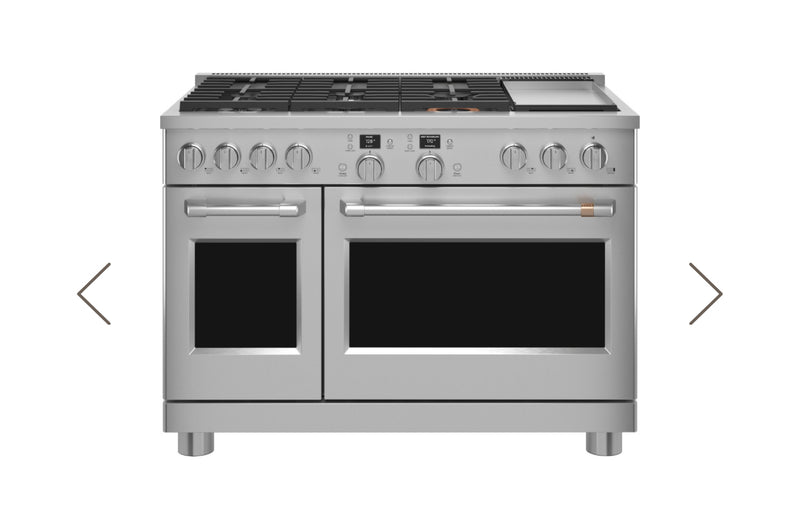 Café™ 48" Smart Dual-Fuel Commercial-Style Range with 6 Burners and Griddle (Natural Gas)