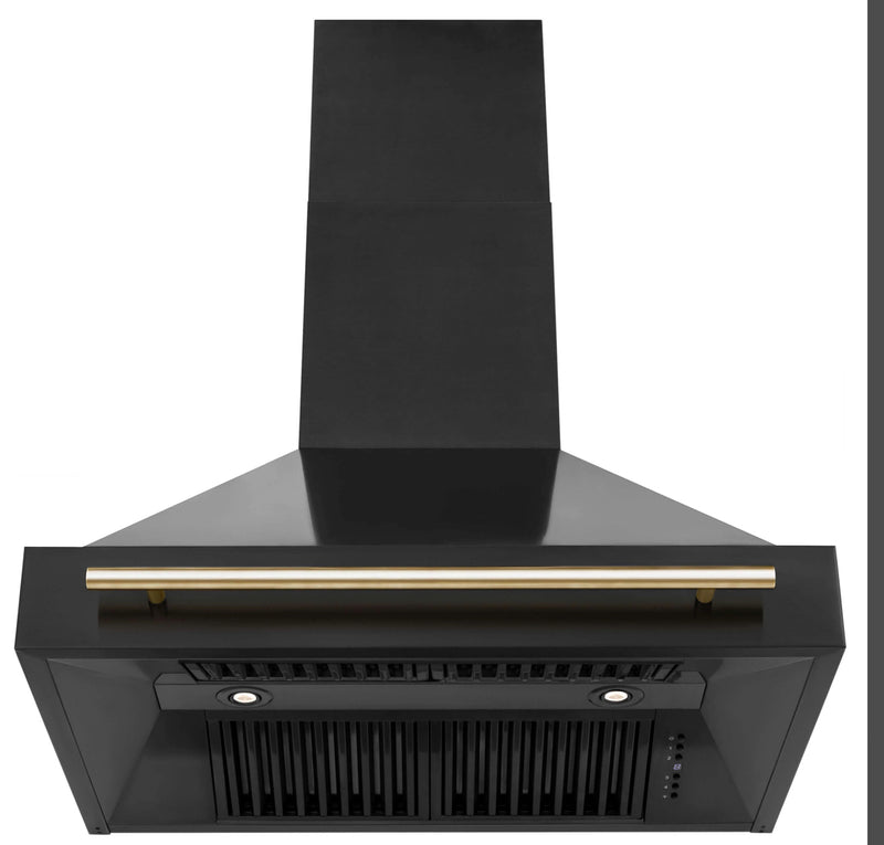 ZLINE Autograph Edition 48 in. Black Stainless Steel Range Hood with Handle (BS655Z-48)