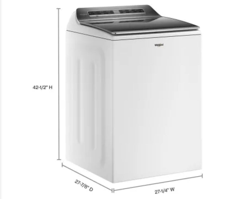 Whirlpool  WHWADREW8127
Side-by-Side Washer & Dryer Set with Top Load Washer and Electric Dryer in White