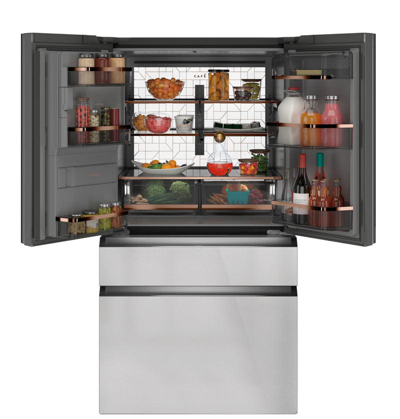 Café™ ENERGY STAR® 22.3 Cu. Ft. Smart Counter-Depth 4-Door French-Door Refrigerator in Platinum Glass
CXE22DM5PS5