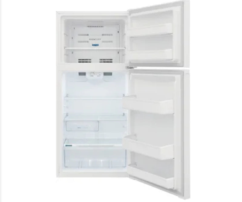 Frigidaire 28 Inch Top Freezer Refrigerator with 13.9 Cu. Ft. Capacity, EvenTemp Cooling System, Humidity-Controlled Crisper Drawer, Deli Drawer, Auto-Close Door, ADA Compliant, and ENERGY STAR Certified FFTR1425VW