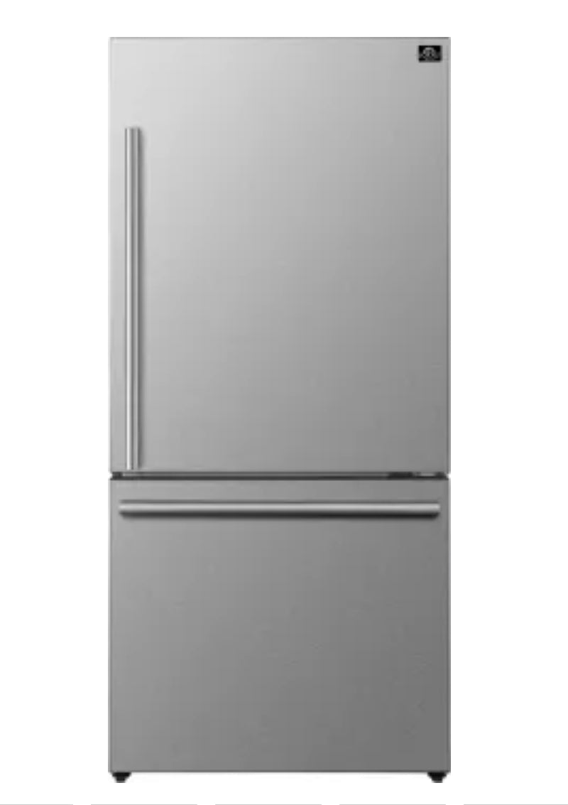 Forno Espresso - Milano  FFFFD178531BLK
31 Inch Freestanding Bottom Freezer Refrigerator with 17.2 cu. ft. Total Capacity, Total No Frost Technology, and Multi Air Flow Capabilities