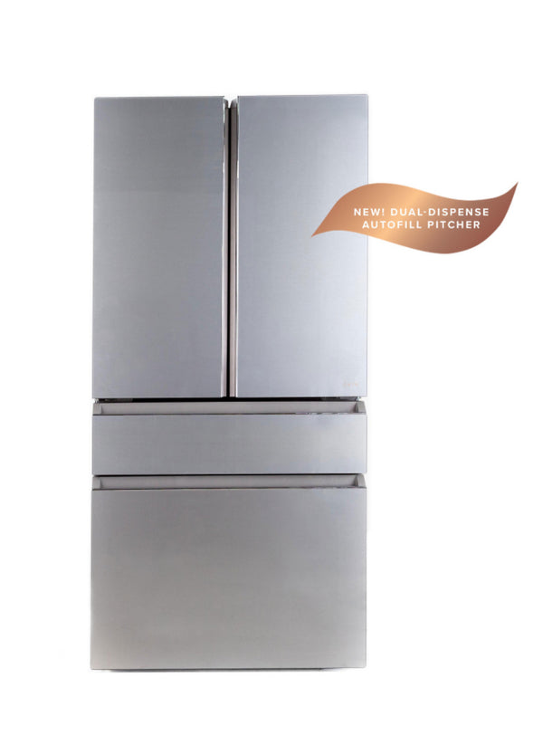 Café™ ENERGY STAR® 28.7 Cu. Ft. Smart 4-Door French-Door Refrigerator in Platinum Glass With Dual-Dispense AutoFill Pitcher
CGE29DM5TS5