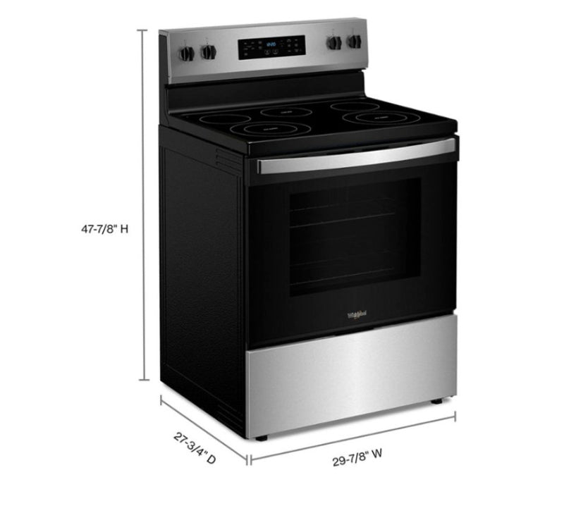 Whirlpool - 5.3 Cu. Ft. Freestanding Electric Range with Cooktop Flexibility - Stainless Steel
Model:WFES3330RS