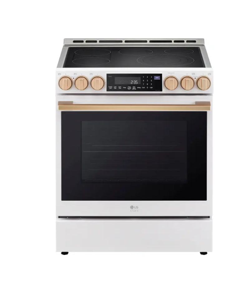 LG - STUDIO 6.3 Cu. Ft. Smart Slide-True Convection Range with EasyClean and Air Sous Vide - Essence White
Model:LSES6338N / LSGS6338N/ LSGS6338F