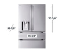 LG - Standard-Depth MAX 28.6 Cu. Ft. 4-Door French Door Smart Refrigerator with Full-Convert Drawer - Stainless Steel
Model:LF29H8330S