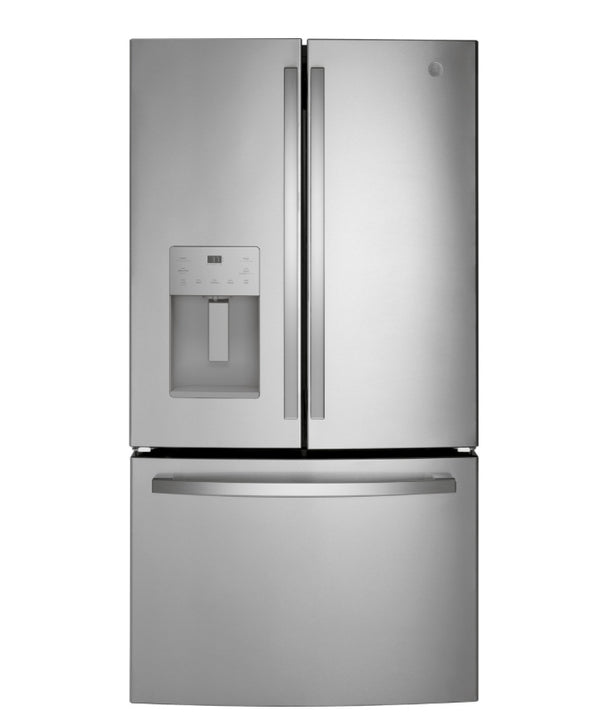 GE® ENERGY STAR® 20.6 Cu. Ft. Fingerprint Resistant Counter-Depth French-Door Refrigerator Model #:GYE21JYMFS