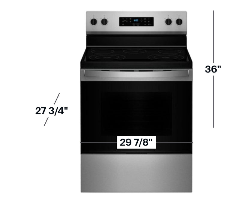 Whirlpool - 5.3 Cu. Ft. Freestanding Electric Range with Cooktop Flexibility - Stainless Steel
Model:WFES3330RS