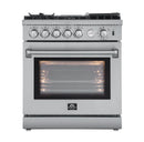 FORNO Lazio 30" 4.3 cu. ft. Gas Range with 5 Sealed Burners, Air Fryer and Griddle, FFSGS6276-30/ FFSGS6196-30