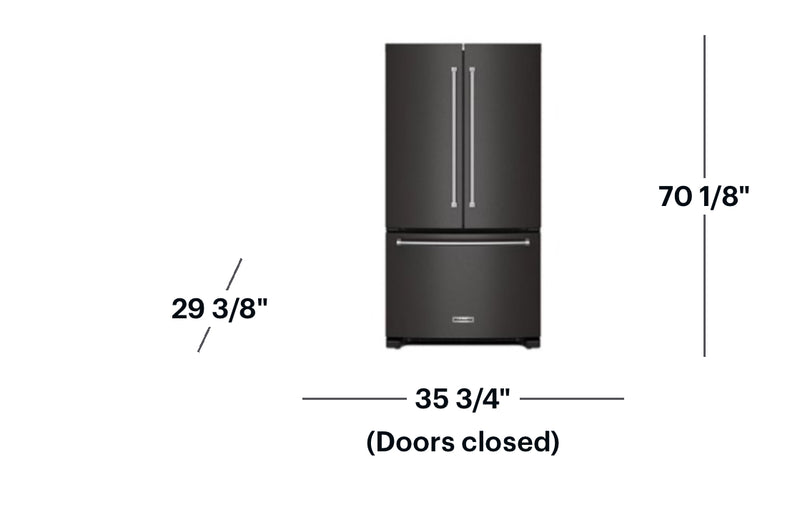 KitchenAid - 20 Cu. Ft. French Door Refrigerator with Interior Water Dispenser - Stainless Steel
Model:KRFC136RPS