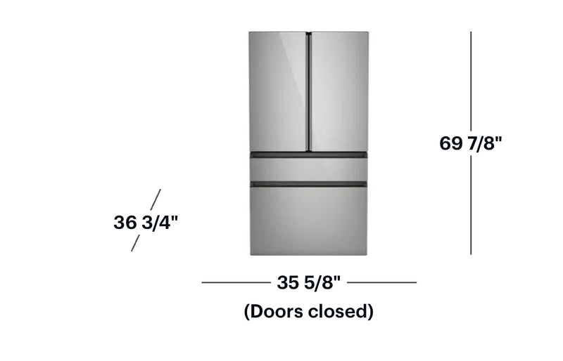 Café - 28.7 Cu. Ft. 4-Door French Door Smart Refrigerator with Dual Dispense Auto Fill Pitcher - Platinum Glass Model:CGE29DM5TS5