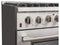 Forno  FFSGS615636
Galiano Professional Dual Fuel Range with 240 Volt Electric Oven, 6 Sealed Burners, 4.3 Cu. Ft. Convection Oven, Cast Iron Continuous Grate, Italian Defendi Burners, Black Enamel Interior, and Triple Layered Glass Door: 36" Stainless St